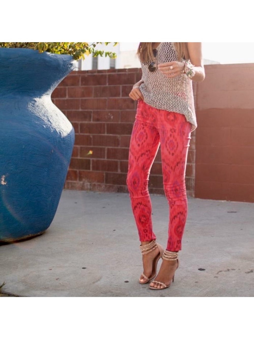 Joes jeans ankle skinny in tribal geranium